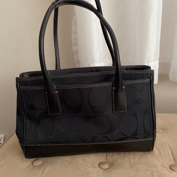 Black Coach purse with dust bag. - Picture 2 of 7